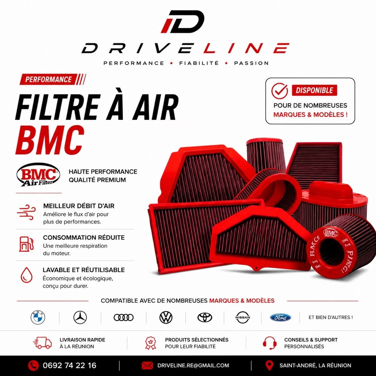 Filtre à air BMC 
