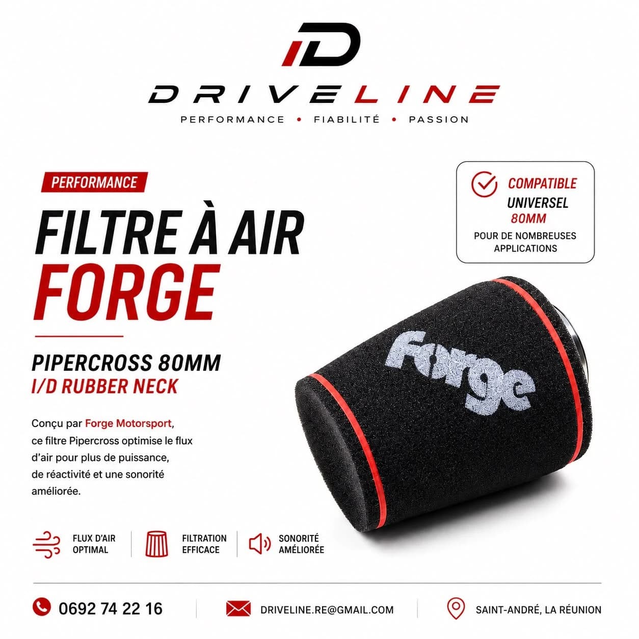 Filtre à air forge